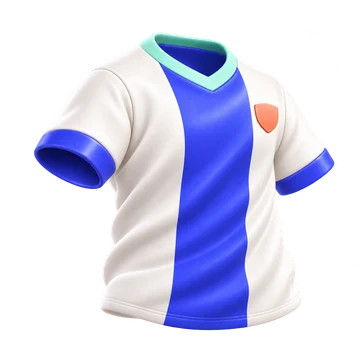 Blue and white collectible jersey